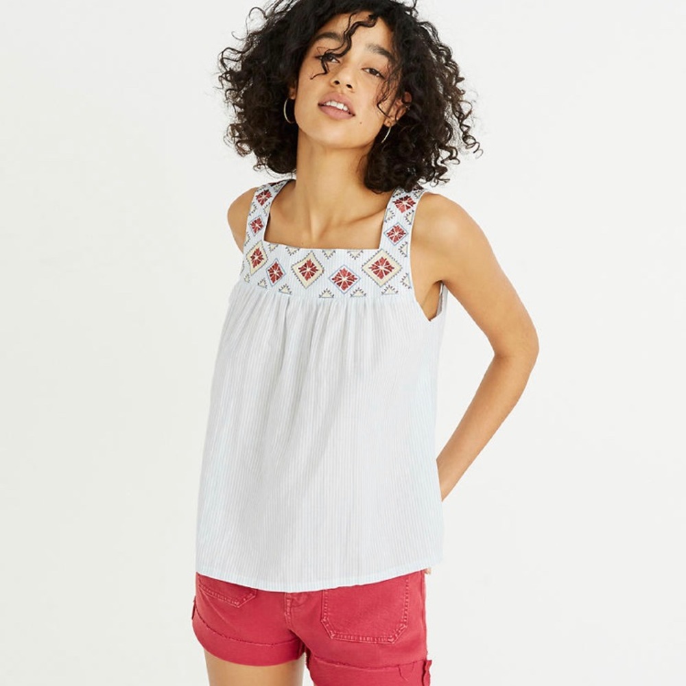 MADEWELL Embroidered Island Tank Top